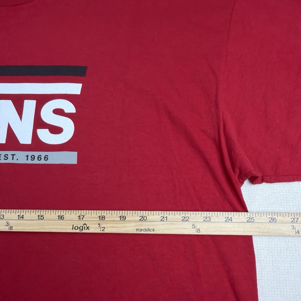 VANS Crew Neck T-Shirt Mens Size XXL Red Short Sleeve 100% Cotton Skater Casual - Picture 7 of 10